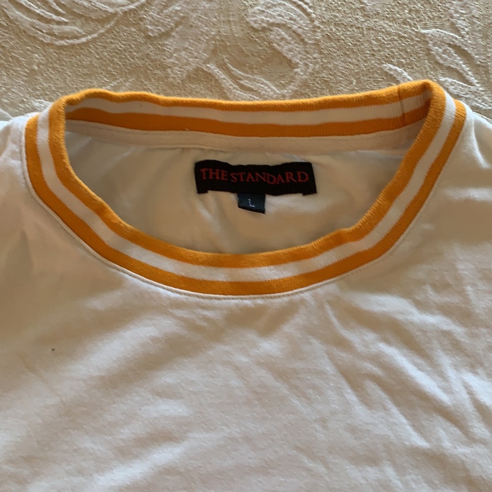 Stripped Ribbed Neck T-shirt - Picture 2 of 4